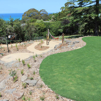 Beach house property landscaping