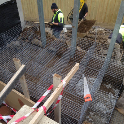 Lorne Gabion retaining wall construction