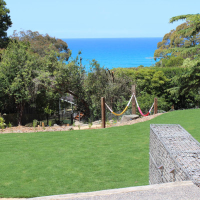 Lorne beach house turf installation