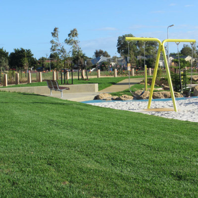 Natural turf installation for park in Geelong