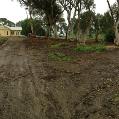 Property ready for Ausscapes landscapers to begin work in Leopold