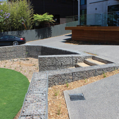 Retaining walls and landscaping Lorne