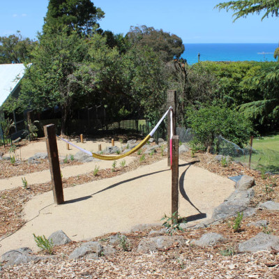 Rockery native garden construction