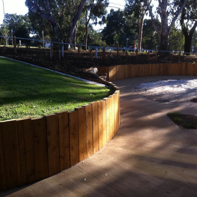 Timber retaining wall Geelong